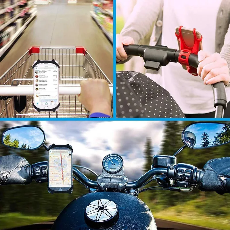 อุปกรณ์เสริมรถเข็นเด็กผู้ถือโทรศัพท์มือถือ Rack Universal 360 Rotatable Baby Pram Cart ผู้ถือโทรศัพท์สําหรับ iPhone อุปกรณ์ GPS