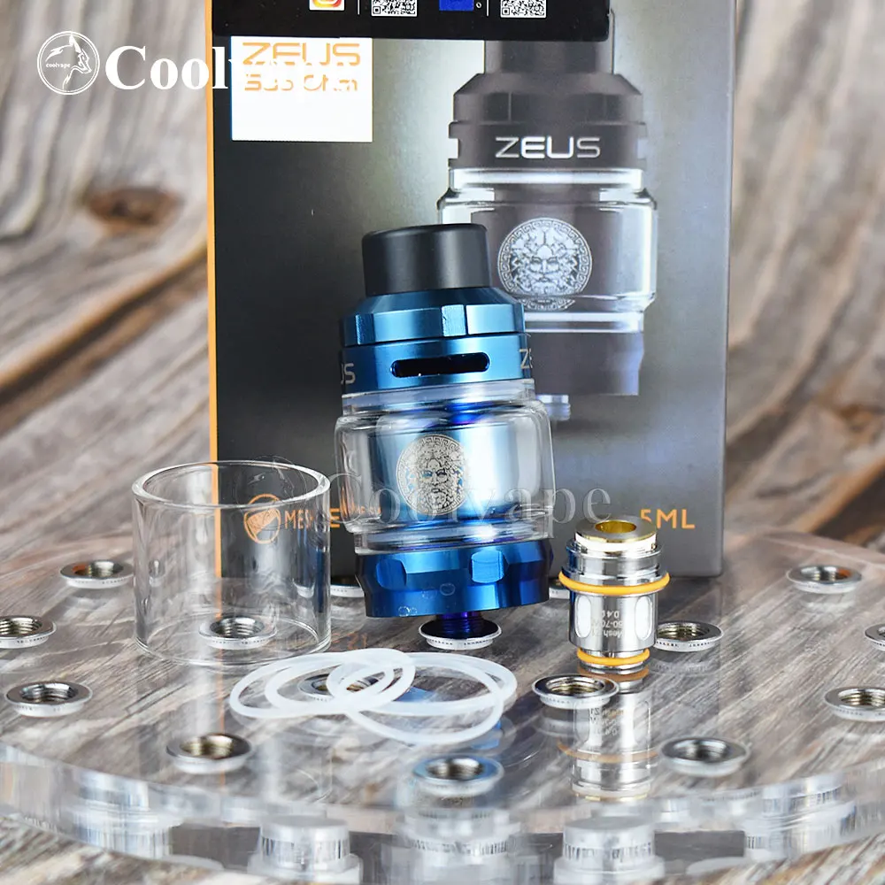 Tanque de alta calidad Zeus sub ohm rta, atomizador vs zeus rta x /zeus rta x, capacidad de 2ml/5ml, bobina de malla zeus 316ss