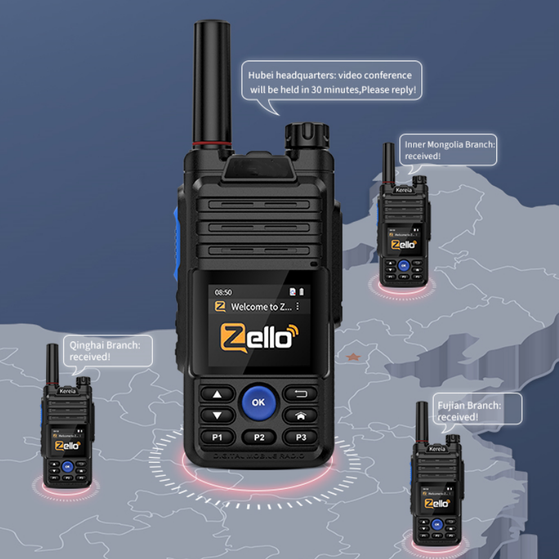 หูฟัง Desktop Charger 4G Gps Zello Walkie Talkie ยาว Mobile Ham POC วิทยุสมัครเล่น Android Walkie Talkie 50km 100 Km