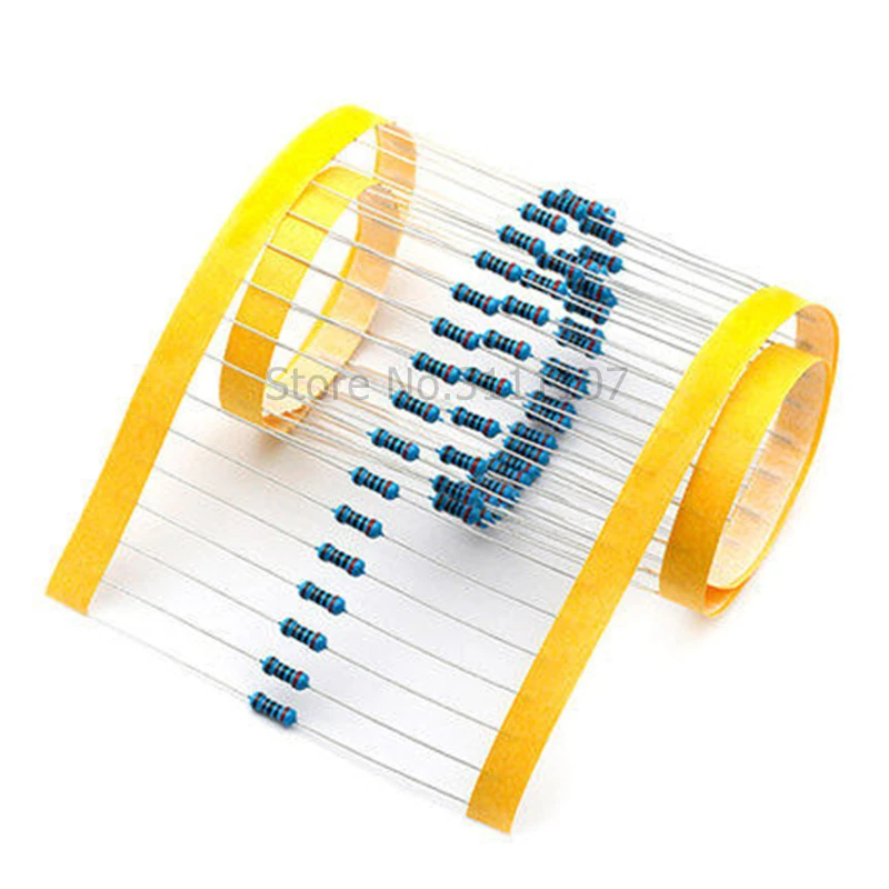 100 unids/lote 1/4W 1R ~ 22M 1% resistencia de película metálica 100R 220R 1K 1,5 K 2,2 K 4,7 K 10K 22K 47K 100K 100 220 1K5 2K2 4K7 ohm resistencia