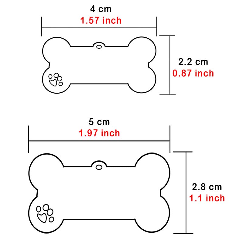 Pet ID Tag Personalized Free Engraved Keychain for Cat Puppy Dog Tag Pendant Keyring Bone Paw Bone Pet Accessories