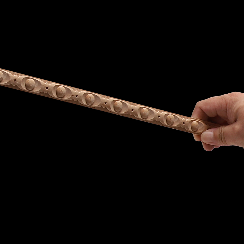 Figuras de madera, apliques de madera, calcomanía de madera, líneas talladas en madera talladas, exquisitas líneas naturales largas de decoración de muebles de madera Stra