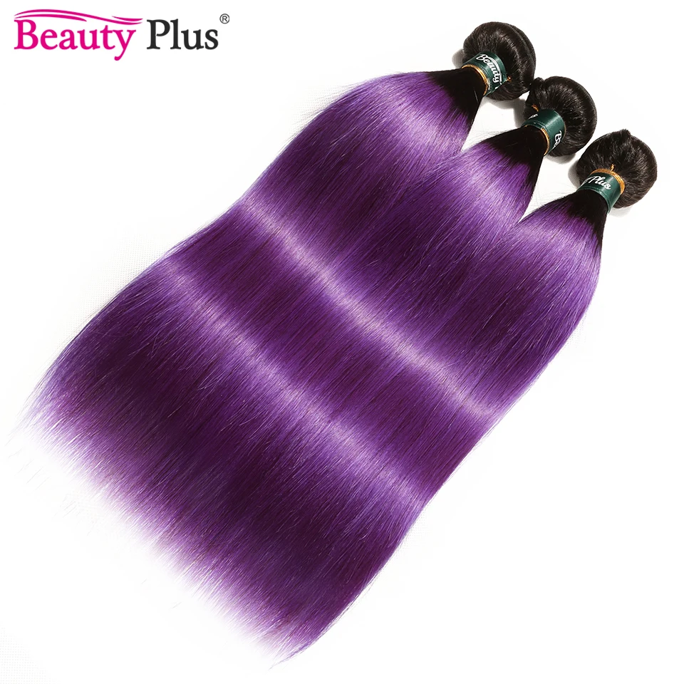 1Pc Ombre ตรงบราซิลผมมนุษย์ Pre สีสีส้มสาน1B 99J สีฟ้าสีเขียวสีม่วงสีบลอนด์สีแดงผม