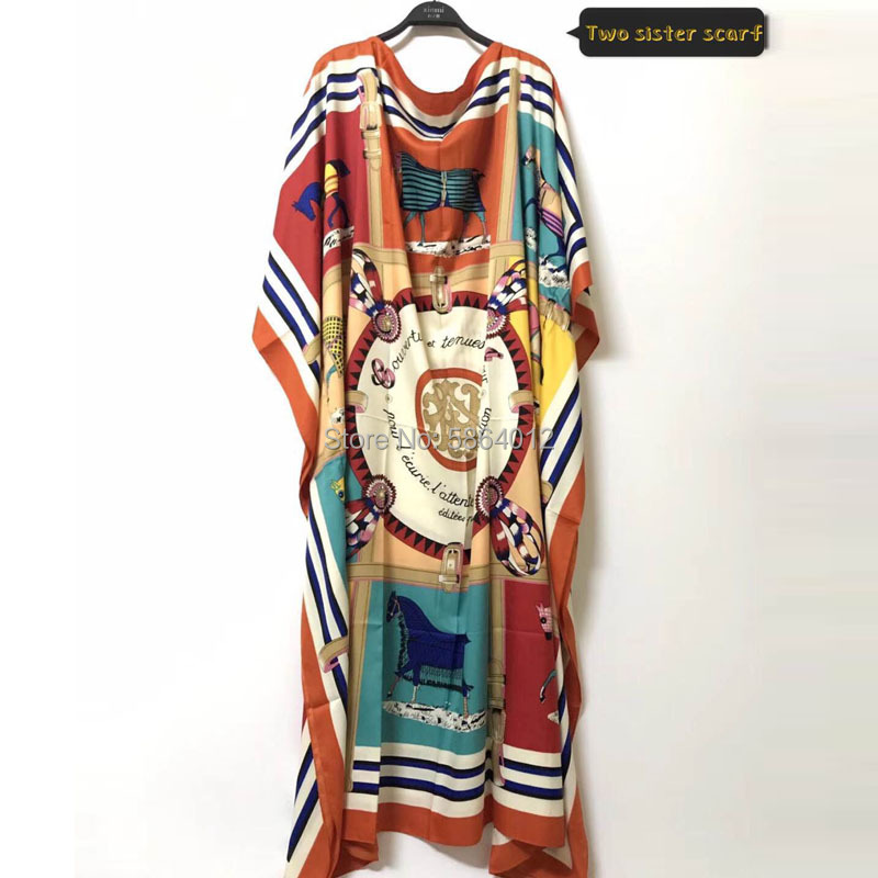 África moda blogger recomendar popular impresso seda kaftan maxi vestidos soltos verão praia boêmio kaftan vestido longo para senhora