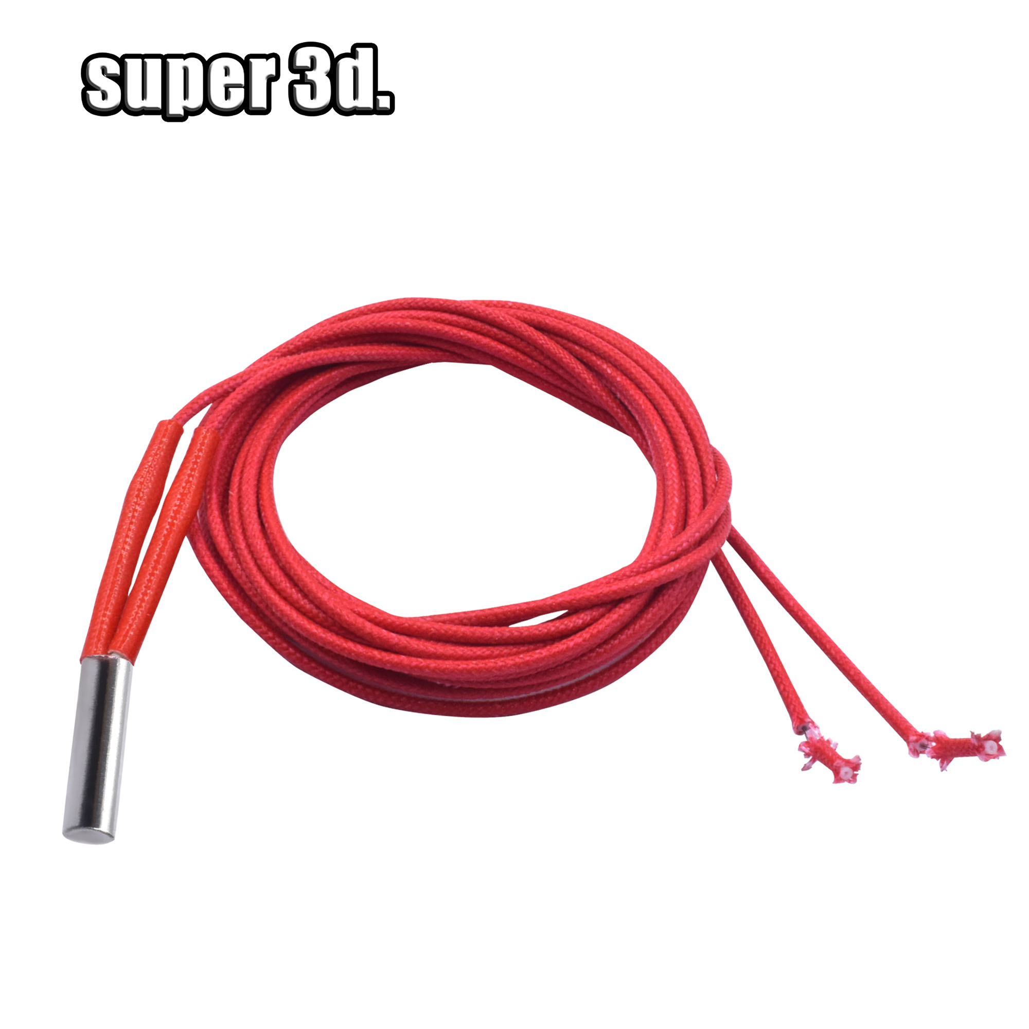 Calentador de cartucho cerámico de 12V/24V, 40W, 50W, 6x20mm, Cable de 1M /2M, cabezal de impresión para impresora 3D, calentador de Inducción, elemento de tubo calefactor
