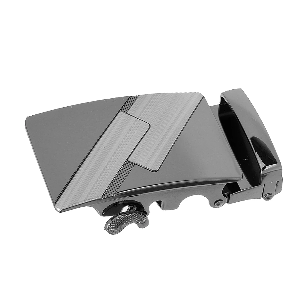 Hebilla de cintura automática de aleación, hebilla de cinturón para hombre, accesorio de reparación de repuesto, hebilla de Metal de negocios a la moda para hombre, color negro