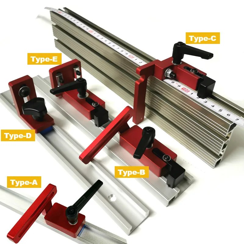 ไม้ T Slot Stopper Miter Gauge รั้วเชื่อมต่อโลหะผสม Miter Track หยุดบล็อกเลื่อยตารางเลื่อนวงเล็บ Chute Limiter