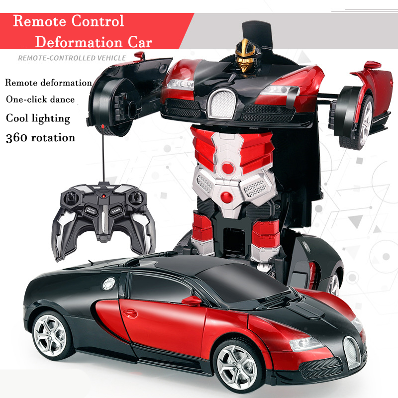 2IN1 ไฟฟ้า RC รถหุ่นยนต์ One-Key Deformation รถกลางแจ้งรีโมทคอนโทรลกีฬารถเด็กของเล่นเด็ก