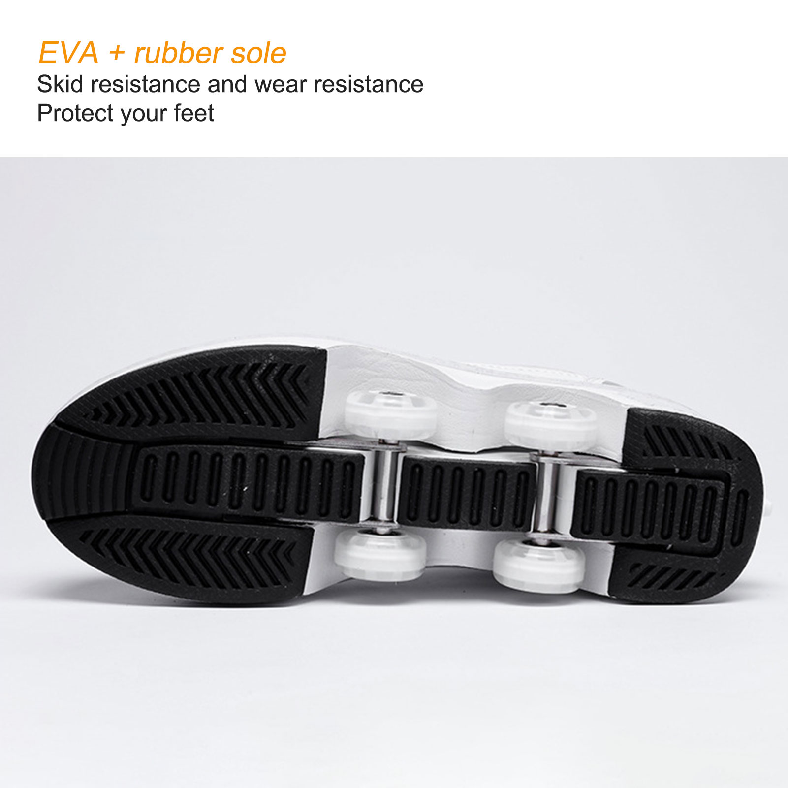 PU Räder Verformung Roller Schuhe Parkour Schuhe 4 Räder Runden Der Laufschuhe Rollschuhe Schuhe für Unisex Skating Schuhe