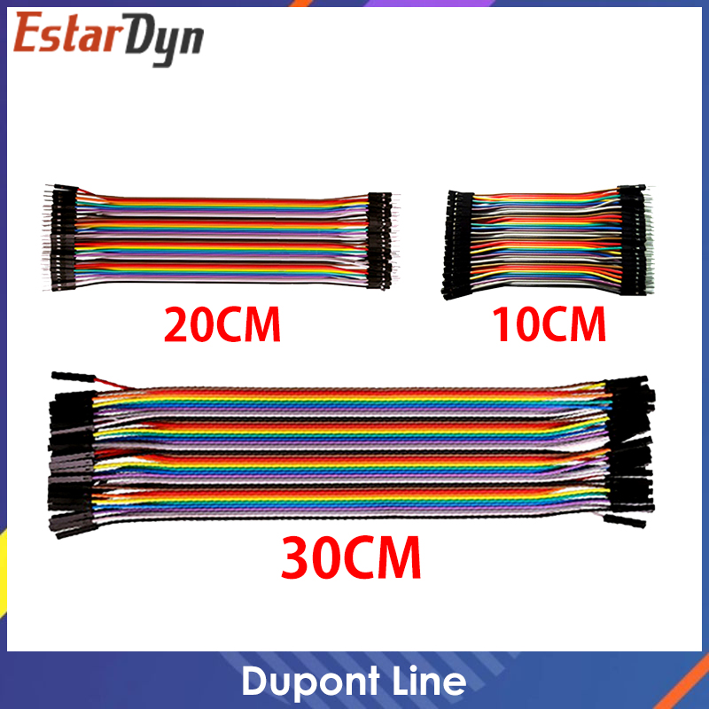 Línea Dupont 10cm/20CM/30CM macho a macho + hembra a macho + Cable de puente hembra a hembra Cable Dupont para arduino KIT de bricolaje