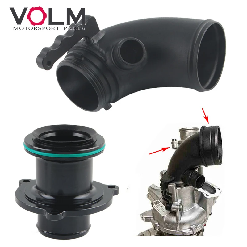 Silikon Ansaugschlauch Rohr Turbo Einlass Ellenbogen Schalldämpfer Löschen Für VW Golf MK7 R Audi 2015 + V8 MK3 A3 S3 TT ea888 3gen motor
