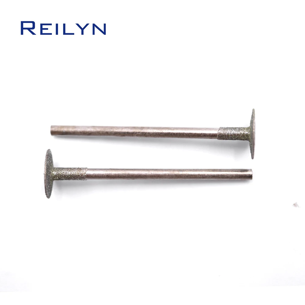20pcs 다이아몬드 그라인딩 드릴 K 형 바늘 포인트 비트 조각 조각 다이 그라인더/Dremel/로타리 도구 용 연마 유리 옥