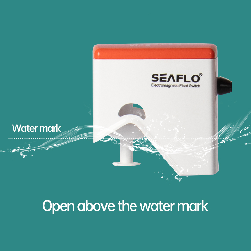 SEAFLO interruptor flutuante eletromagnético fluxo de água sensor de controle de desligamento automático bomba submersível pequena bomba de esgoto