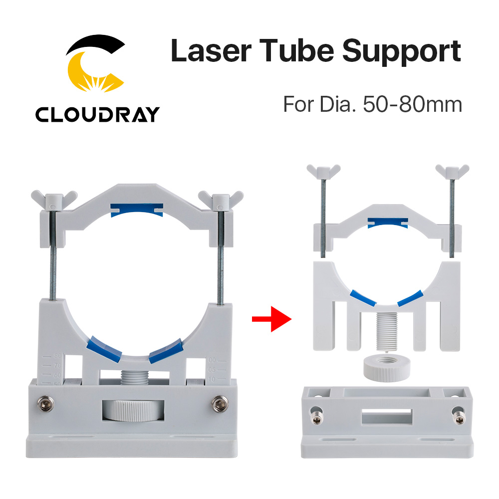 Uchwyt na tubę laserową Co2 Uchwyt elastyczny z tworzywa sztucznego 50-80 mm do maszyny do grawerowania laserowego o mocy 50-180 W Model A