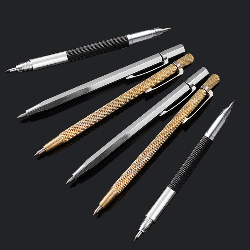 Rotulador de Metal de diamante, pluma de grabado, punta de carburo de tungsteno, lápiz óptico para vidrio, cerámica, Metal, herramienta manual de grabado de madera, 1 Uds.
