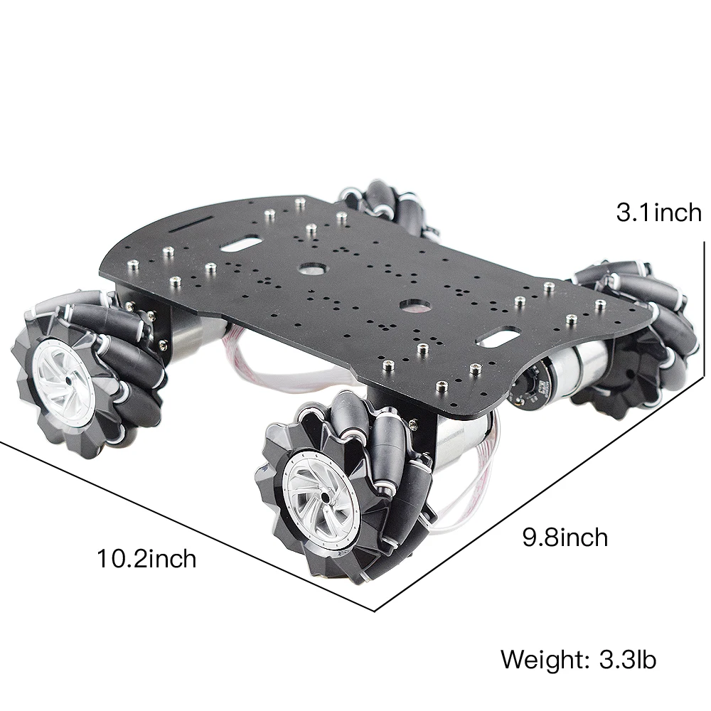 15kg Nutzlast 4WD 80mm Mecanum Rad Roboter Auto Chassis Kit mit DC 12V Hall Motor für Arduino Himbeer Pi DIY Projekt Stiel Spielzeug