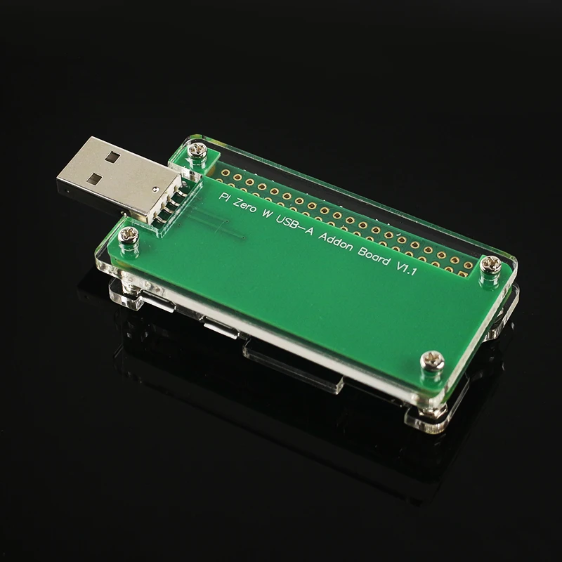 Placa de expansión Raspberry Pi Zero USB Addon USBA, placa de extensión adicional con estuche acrílico para Raspberry Pi Zero 2 W WH 1,3