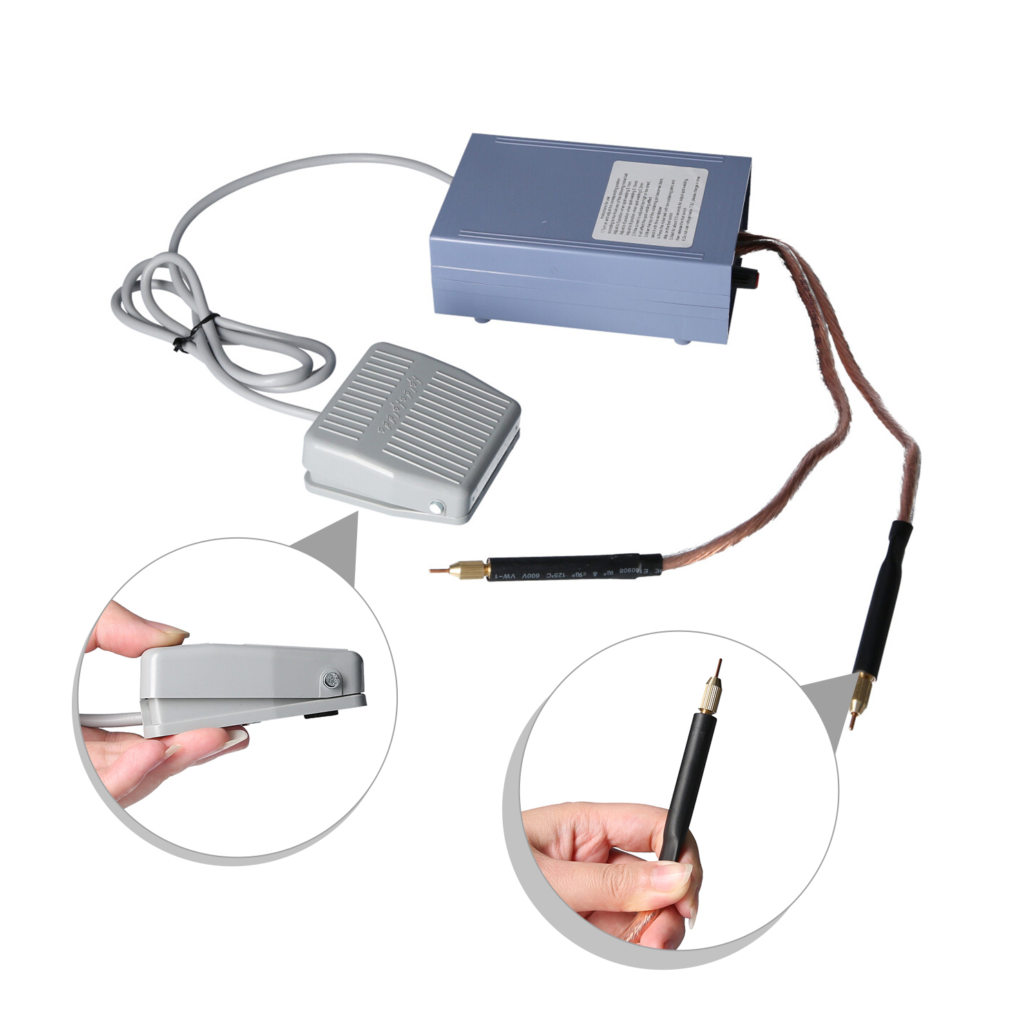 Tragbares Punktschweißgerät 5000 W Hochleistungs-Handpunktschweißgerät Tragbare 0-800 A Strom einstellbare Schweißgeräte für 18650-Batterie