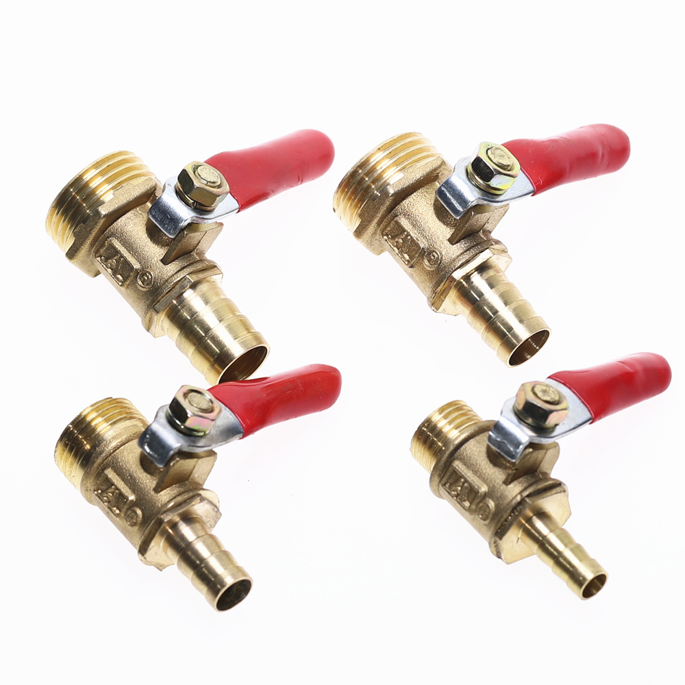 Kugelhahn 4–12 mm Schlauchtülle 1/8 Zoll 1/2 Zoll 1/4 Zoll Außengewinde Verbindungsstück Kupferrohrverschraubung Kupplungsadapter