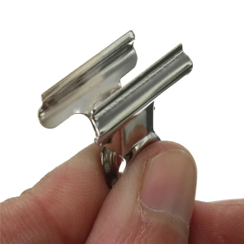 Clip per raccoglitori di documenti in carta per ufficio in metallo tono argento da 10 pezzi convenienti 22mm