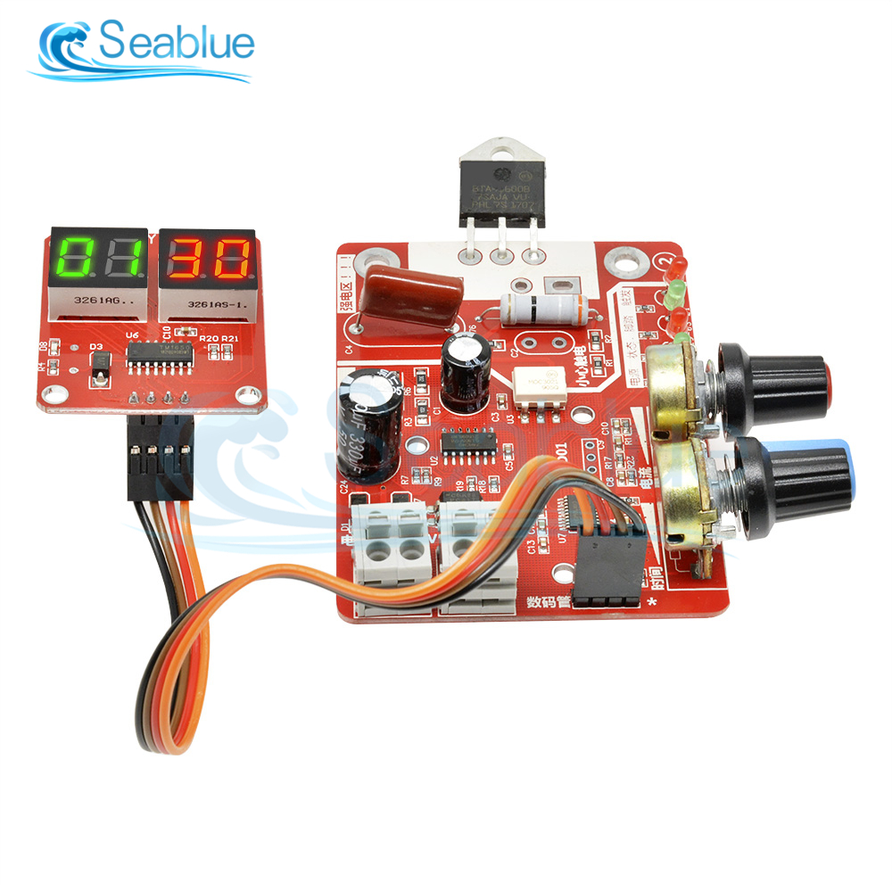 40A/100A Punktschweißmaschine Steuerplatine Punktschweißzeit und Stromregler Timing Strom mit Digitalanzeige