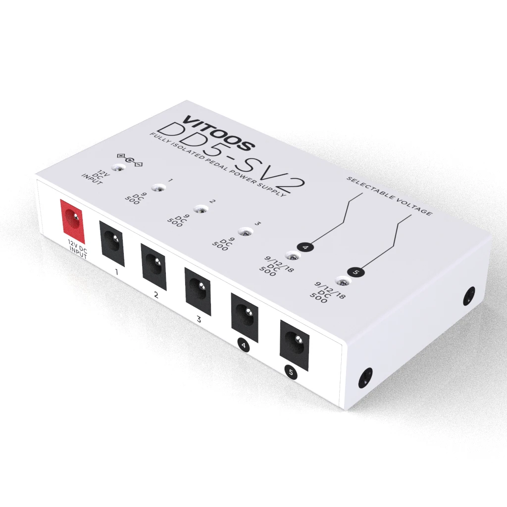 VITOOS DD5-SV2 Tác Dụng Cấp Nguồn Bàn Đạp Hoàn Toàn Bị Cô Lập Lọc Gợn Sóng Giảm Tiếng Ồn Cao Cấp Kỹ Thuật Số Effector
