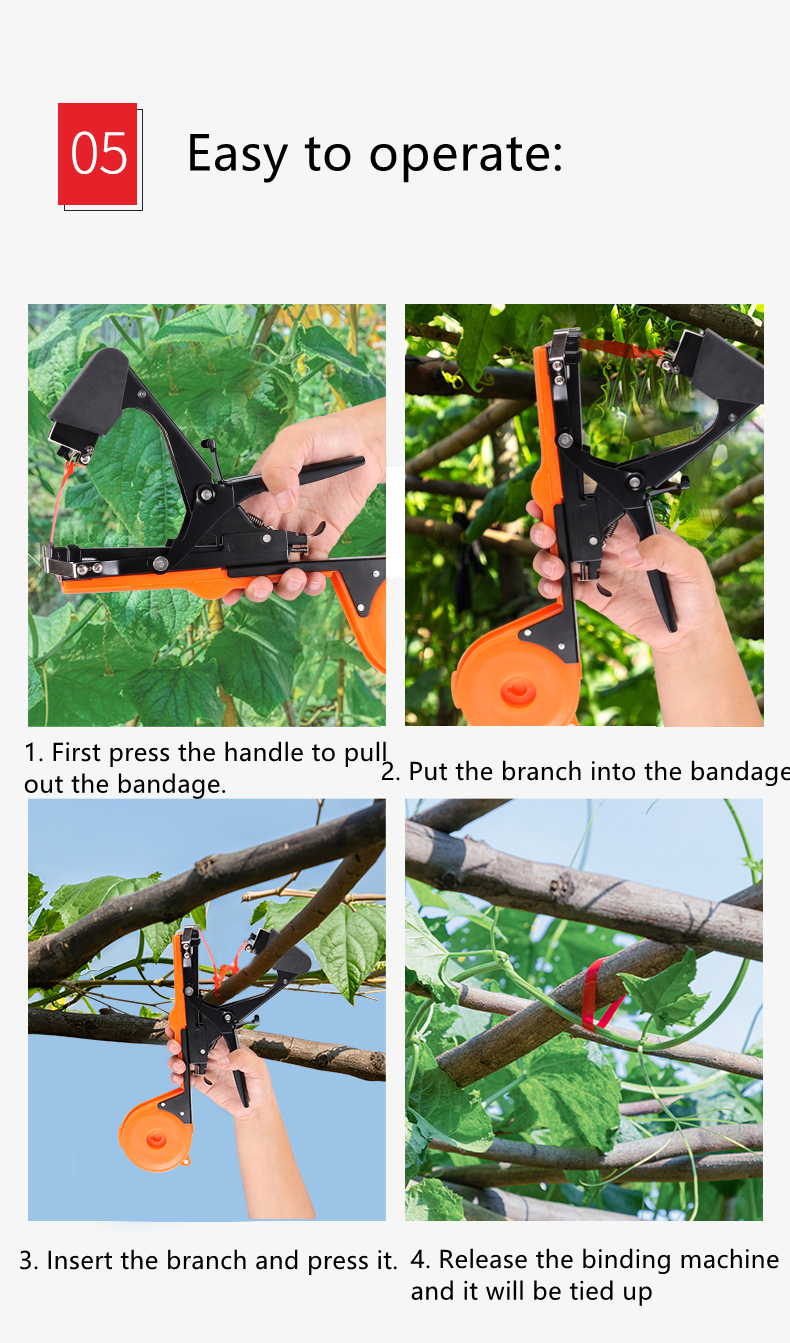 Mesin Pengikat Cabang Pertanian, Perangkat Bibit Pengikat Anggur, Mesin Pengikat Sabuk Otomatis