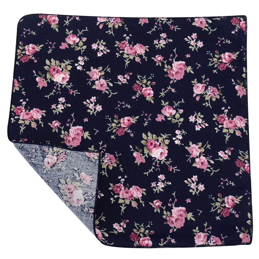 Ricnais-クラシックなヴィンテージコットンハンカチ,男性と女性用,22cm x 22cm