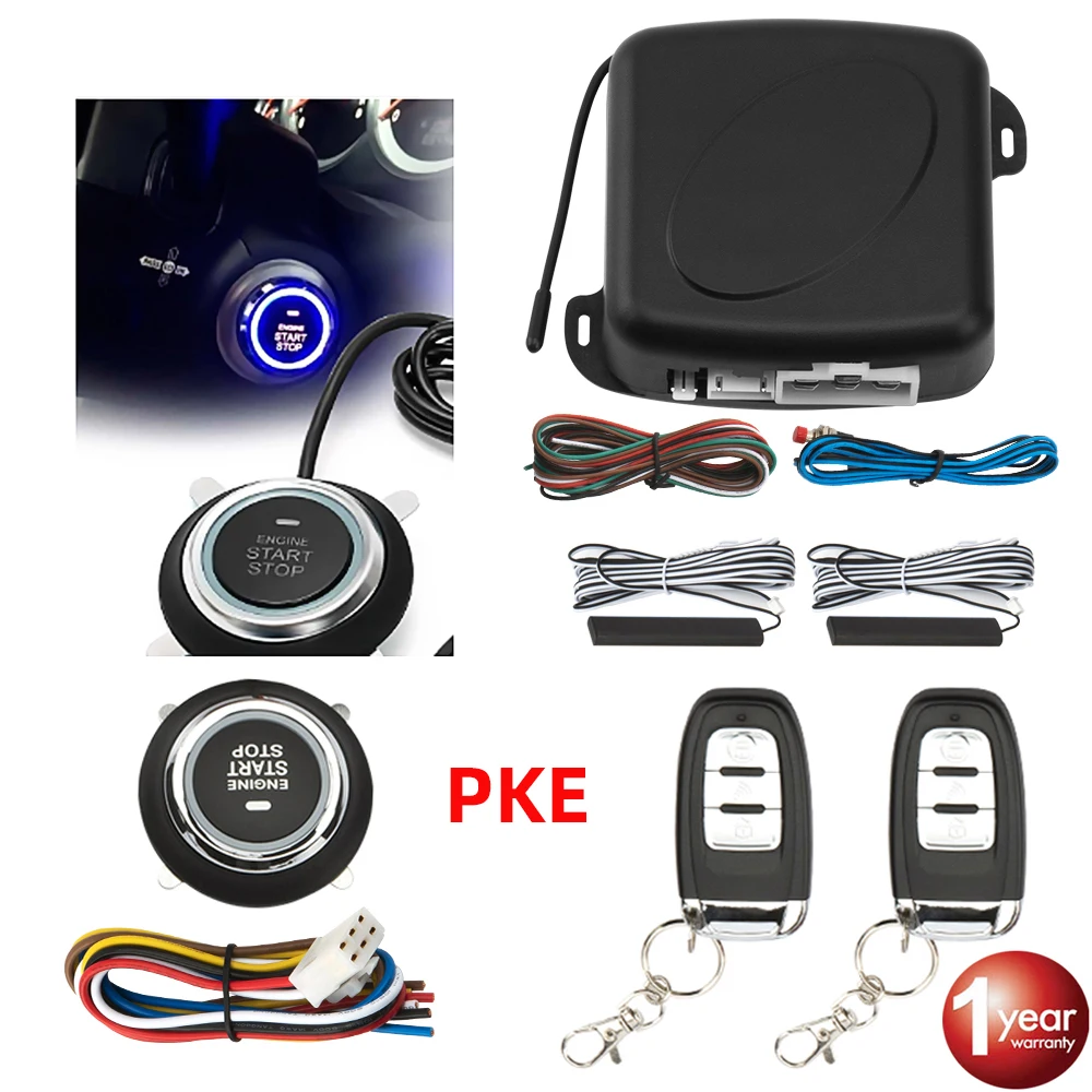 Auto Alarm Fernbedienung PKE Auto Keyless Entry Motor Start Alarm System Push Button Remote Starter Stop Auto