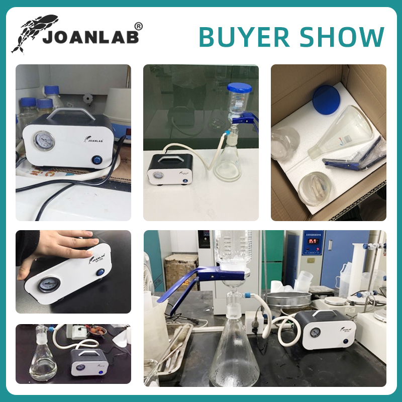 JOANLAB 미니 오일 프리 다이어프램 진공 펌프 실험실 필터 펌프 휴대용 음압 펌프 실험실 장비