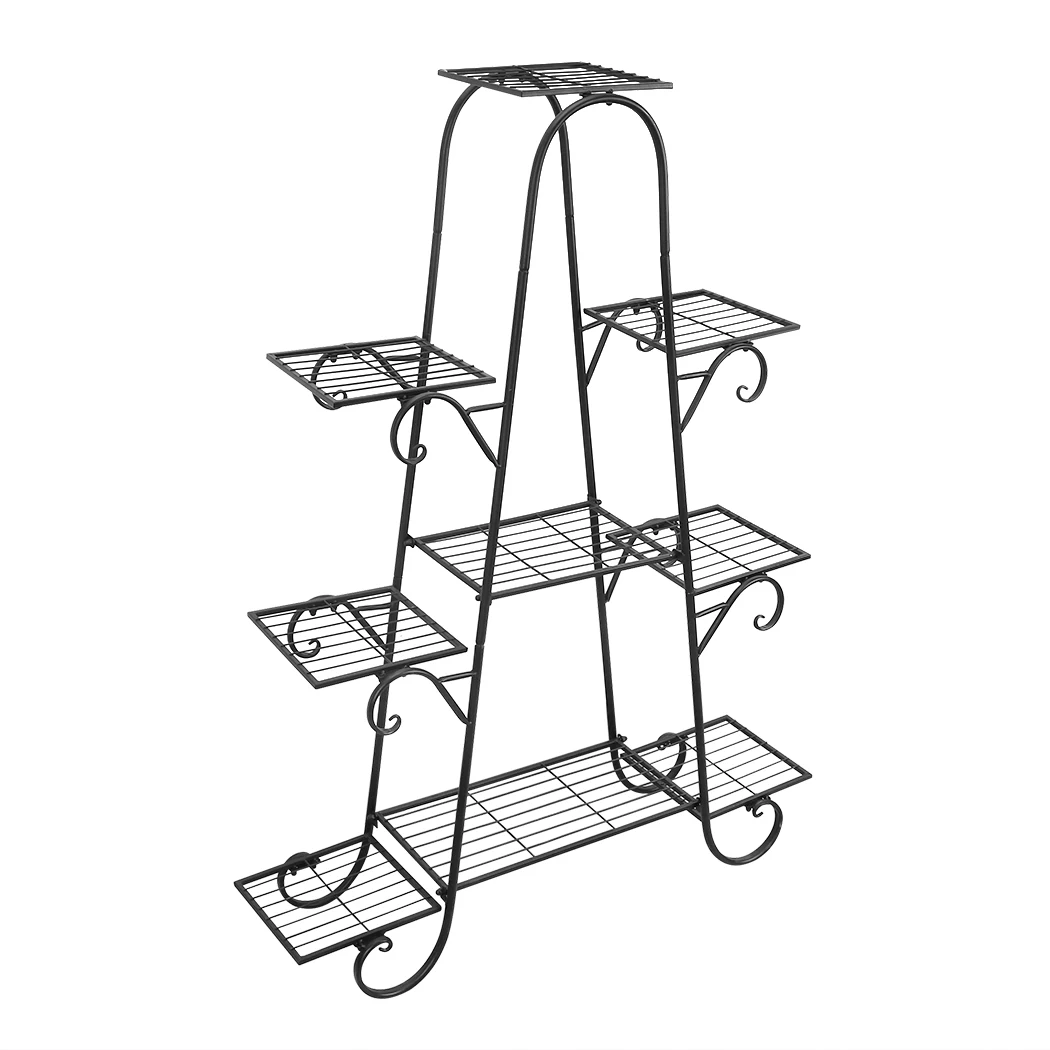 Supporto per piante a 9 livelli supporto per scaffale per piante in metallo per interni espositore per fioriere in vaso multistrato per esterni Patio Garden