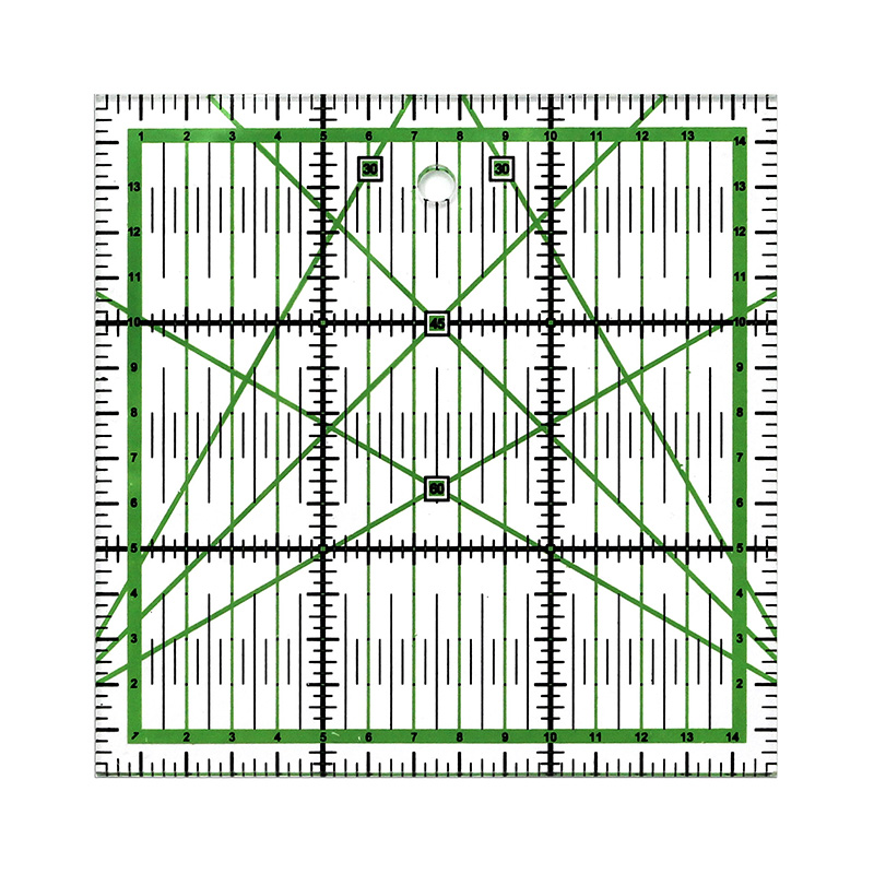DIY Sewing Patchwork Tool Square Patchwork Ruler Sewing Ruler Clothing Cutting Anti-Skid Function Ruler Sewing Tool