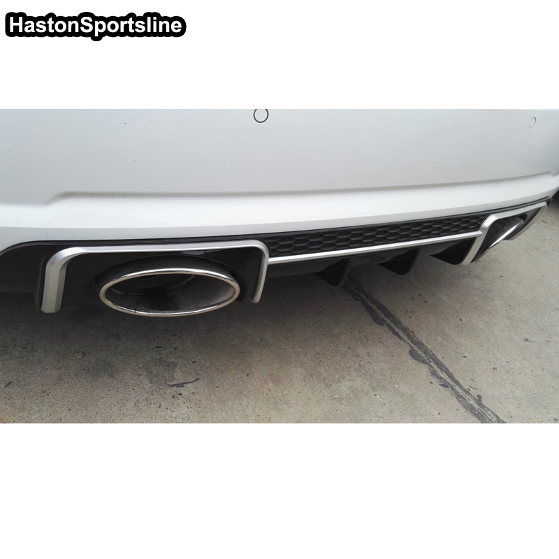 Untuk Audi TT 2015-2020 TT ABS Bumper belakang Lip Diffuser Spoiler knalpot Aksesori Mobil (hanya cocok standar TT)