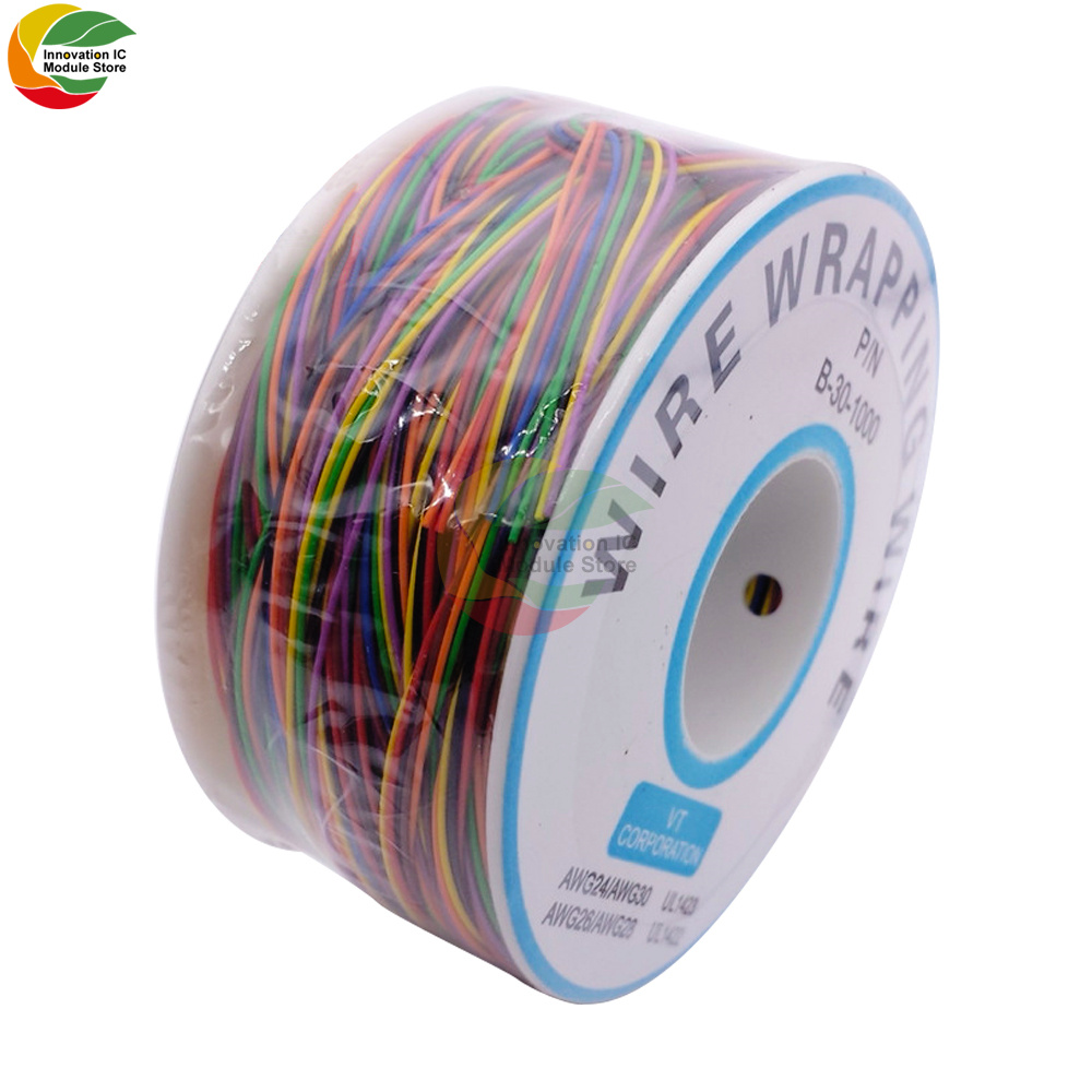 250M 30 AWG 8 선 0.25mm B-30-1000 UL1423 색 절연 케이블 구리 코어 테스트 포장 와이어 주석 도금 구리 솔리드 와이어 라인