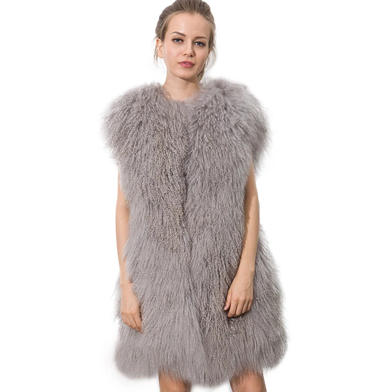 Damen Lammfell Weste echte Schaffell Weste Mongolei Schafspelz Westen weibliche Winterkleid ung Mode Neuankömmlinge