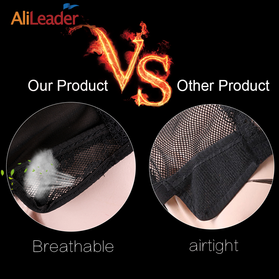 Alileader Giá Rẻ Có Thể Điều Chỉnh Tóc Giả Mũ S/M/L 1 Chiếc Đế Nắp Đen Dệt Tóc Giả Công Cụ Glueless Ren tóc Giả Mũ Dệt Nắp Làm Tóc Giả