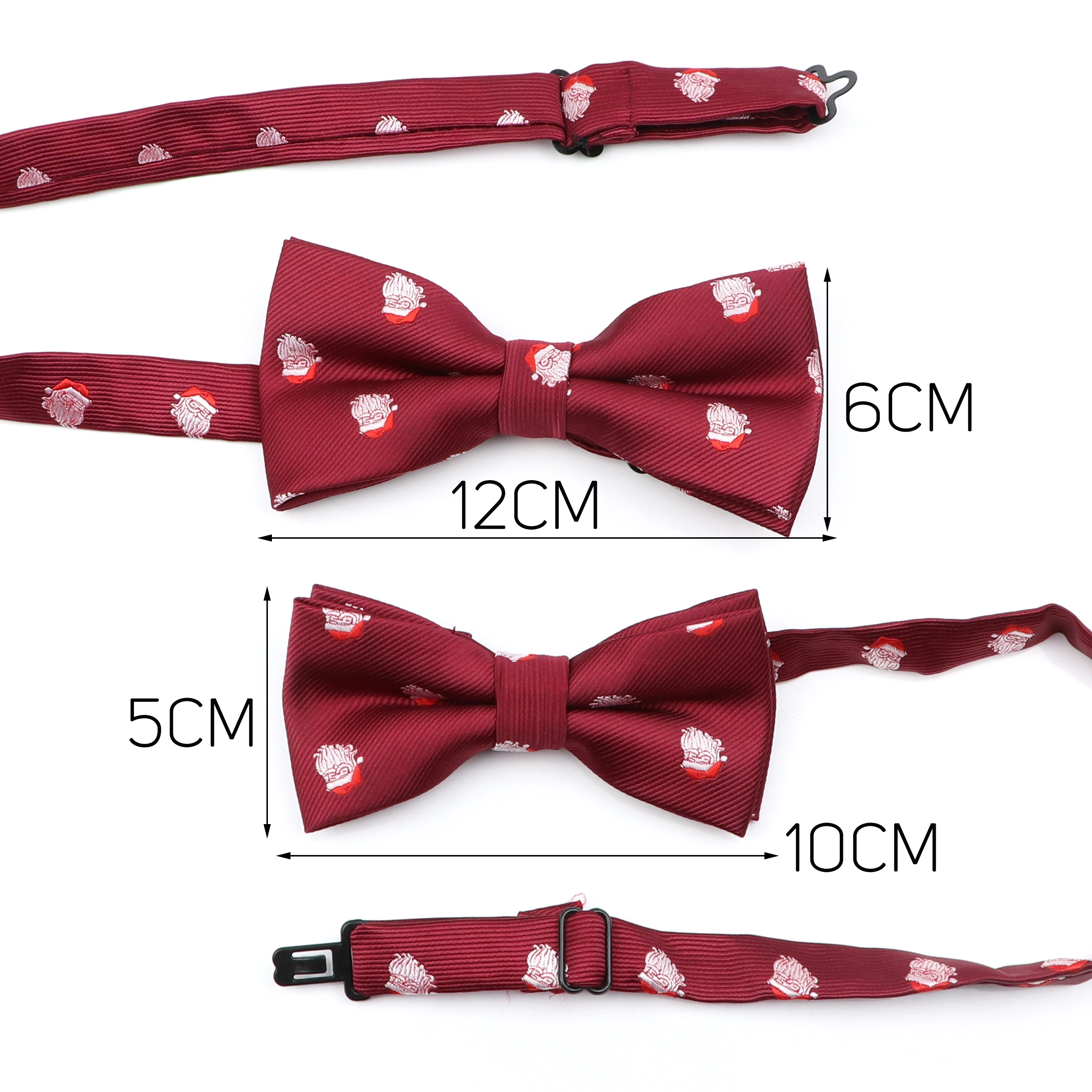 Nam Giáng Sinh Thắt Nơ Cao Cấp DẠ Nỉ Dệt Đỏ Xanh Dương Cha Mẹ-Con Bowtie Bộ Lễ Hội Chủ Đề Ông Già Noel Cravat phụ Kiện