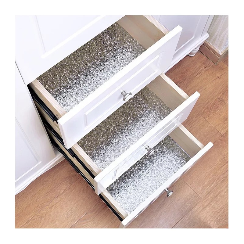 HDHome キッチン耐油防水ステッカーアルミ箔キッチンストーブキャビネット自己粘着ウォールステッカー DIY 壁紙