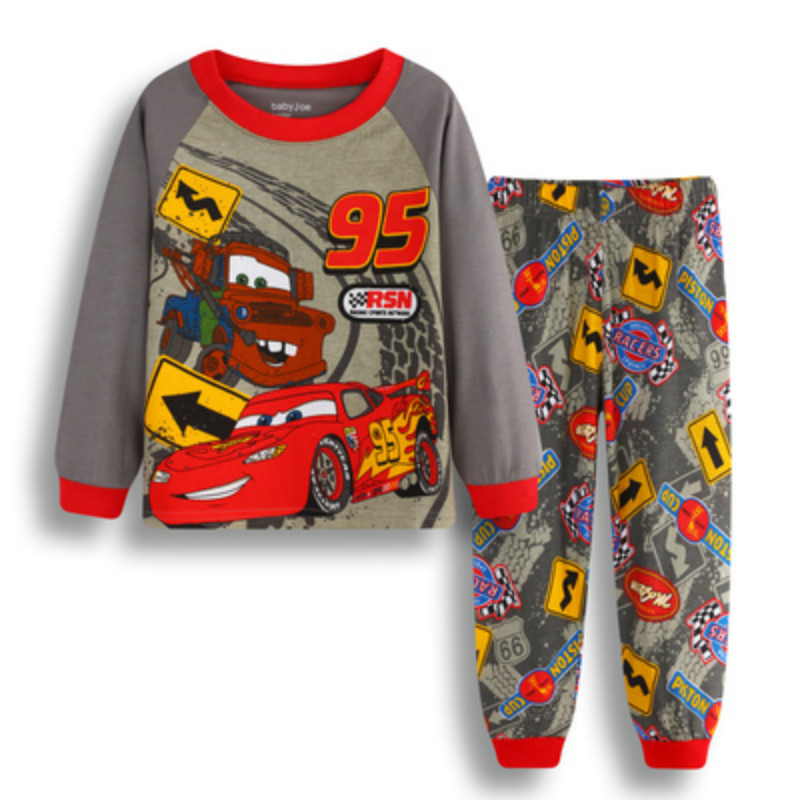 Set pigiama per bambini pigiameria per bambini Pixar Cars Lightning McQueen pigiama pigiama pigiameria indumenti da notte in cotone Set di vestiti