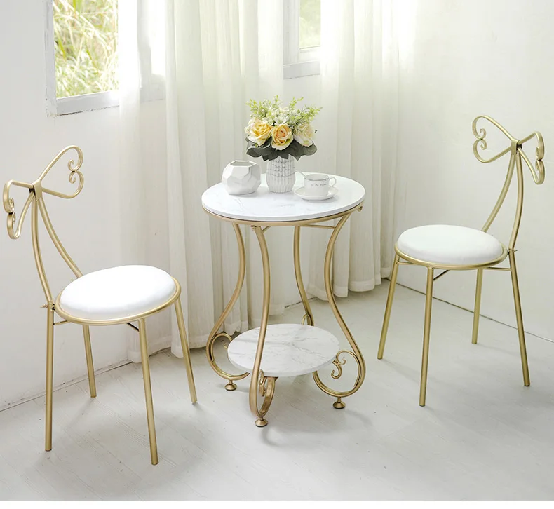 Mesa de centro redonda de mármore com duas camadas para sala de estar mesa de chá mesa de centro beistelltisch mesa auxiliar