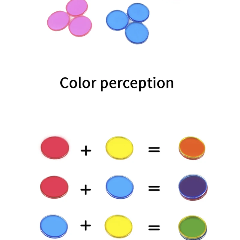Plastic Color Magnetic Circular Sheet Stick Physics Science Magnetic Experiment Game Montessori Color Learning Teaching Aid