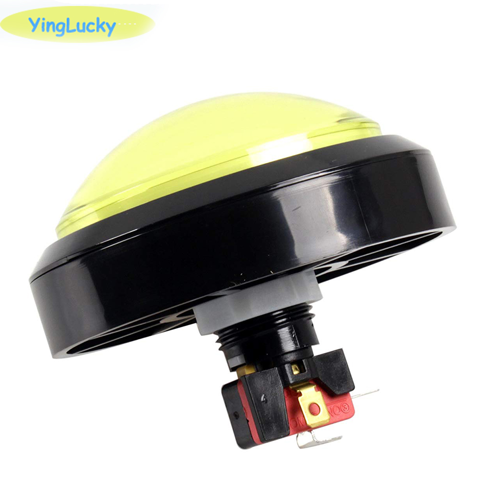 1 Stück Big Dome Drucktaster 100 mm beleuchtete Arcade-Drucktaster LED 12 V Netzschalter Drucktaster mit Mikroschalter