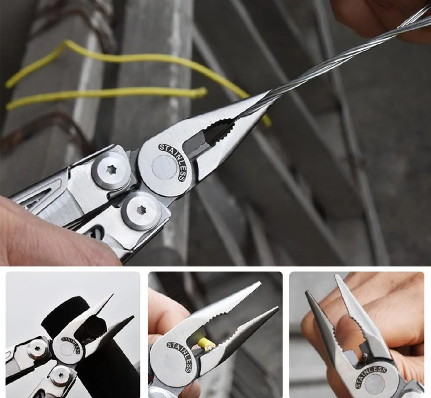 Daicamping DL12 Kẹp Đa Năng Kẹp 7CR17MOV Gấp Gọn Dụng Cụ Multitools Cáp Bị Cắm Trại Đa Kìm Đa Dụng Cụ