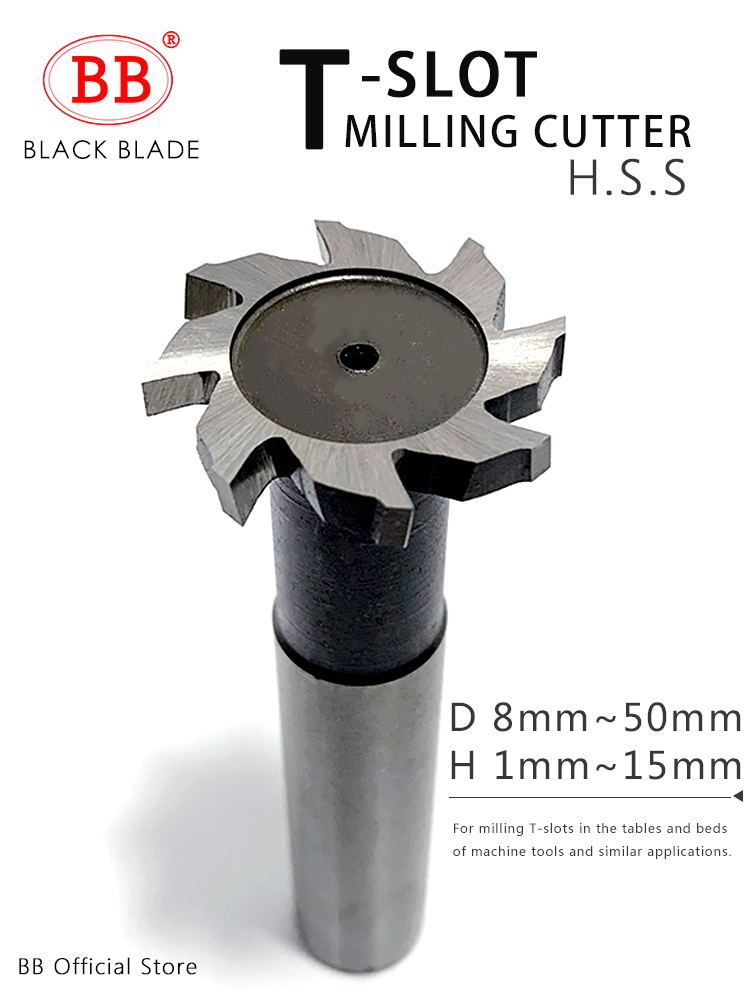 Fresa con scanalatura BB T per metallo HSS Woodruff Key Seat Router Bit Spessore 1-12 mm Diametro 8-50 mm