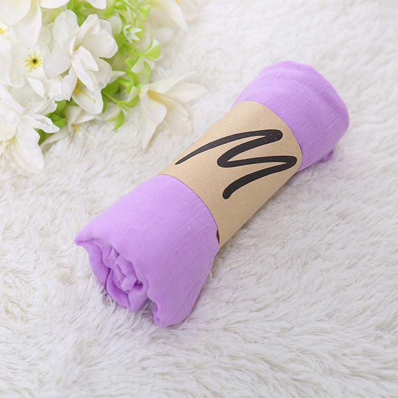 Шарф-Хиджаб Женский, однотонный, из дышащего хлопка, черный