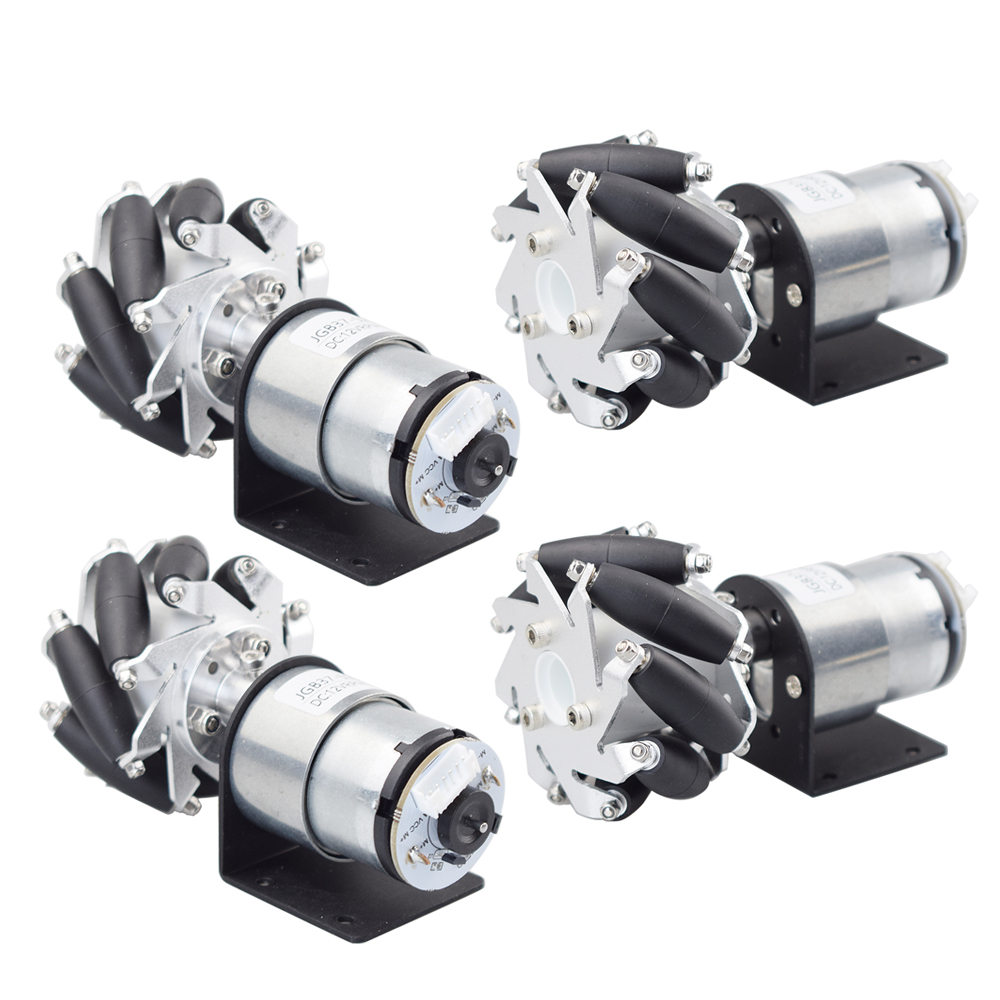 4ชิ้น/เซ็ต60มม.โลหะ Mecanum ล้อ12V Encoder มอเตอร์สำหรับ Arduino Rasbperry พาย DIY หุ่นยนต์ Mobil RC ไอน้ำของเล่น