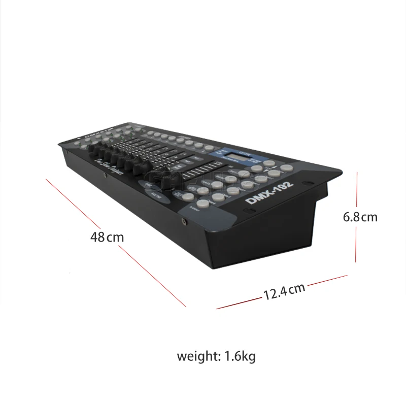 Konsola sterująca DMX512 do oświetlenia scenicznego, kontroler DMX 192 do LED Par, ruchomych głowic, oświetlenia scenicznego, imprezowego, DJ, sprzętu dyskotekowego DMX.