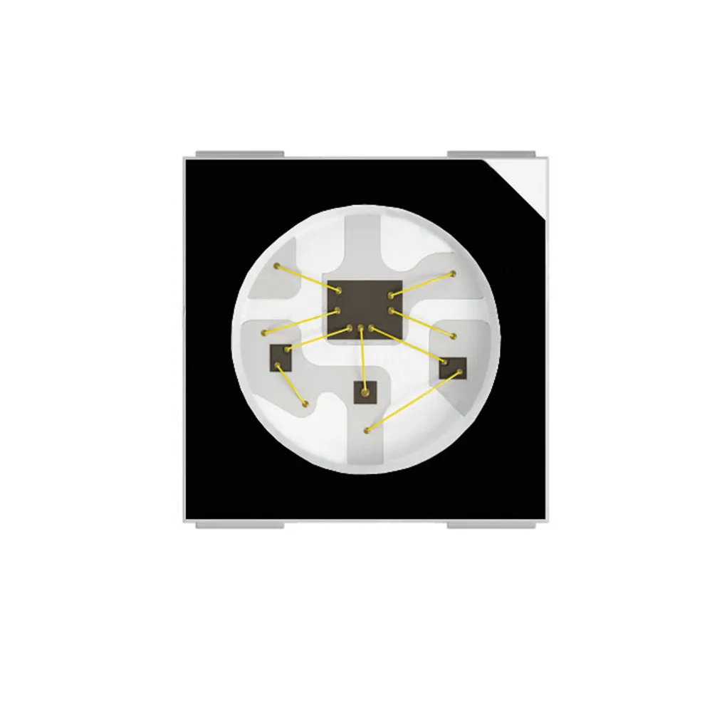 10-1000 Chiếc WS2812B RGB Chip LED 5050SMD Đen/Trắng PCB WS2812 Riêng Lẻ Addressable Chip Điểm Ảnh DC5V