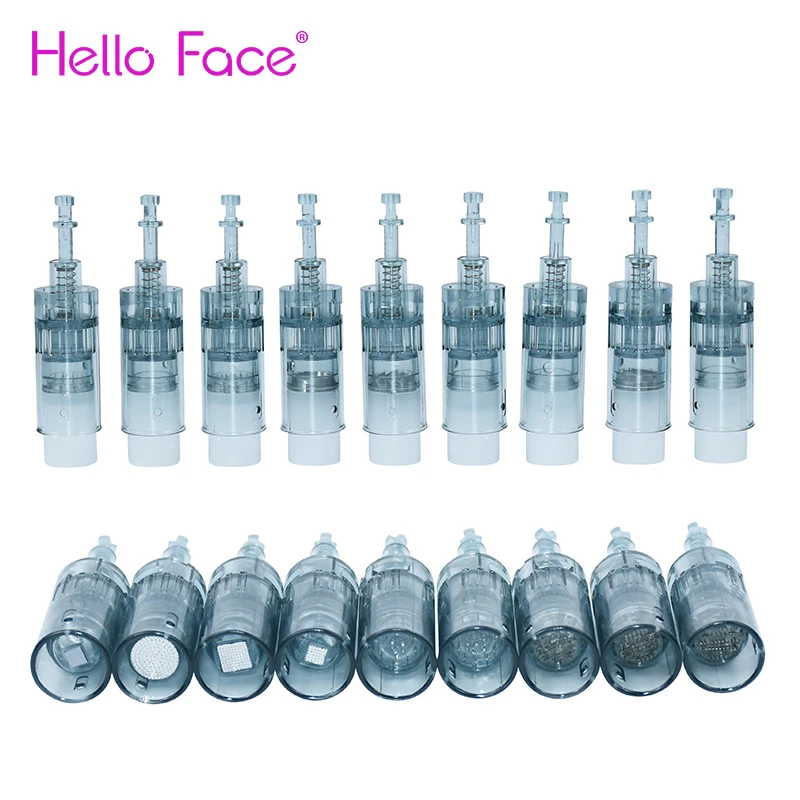 20 Chiếc Tiến Sĩ Bút M8 Kim Hộp Mực Derma Bút 3 Khe Cắm Lưỡi Lê Kim 11 16 36 42 Nano Kim Micro da Needling Đầu