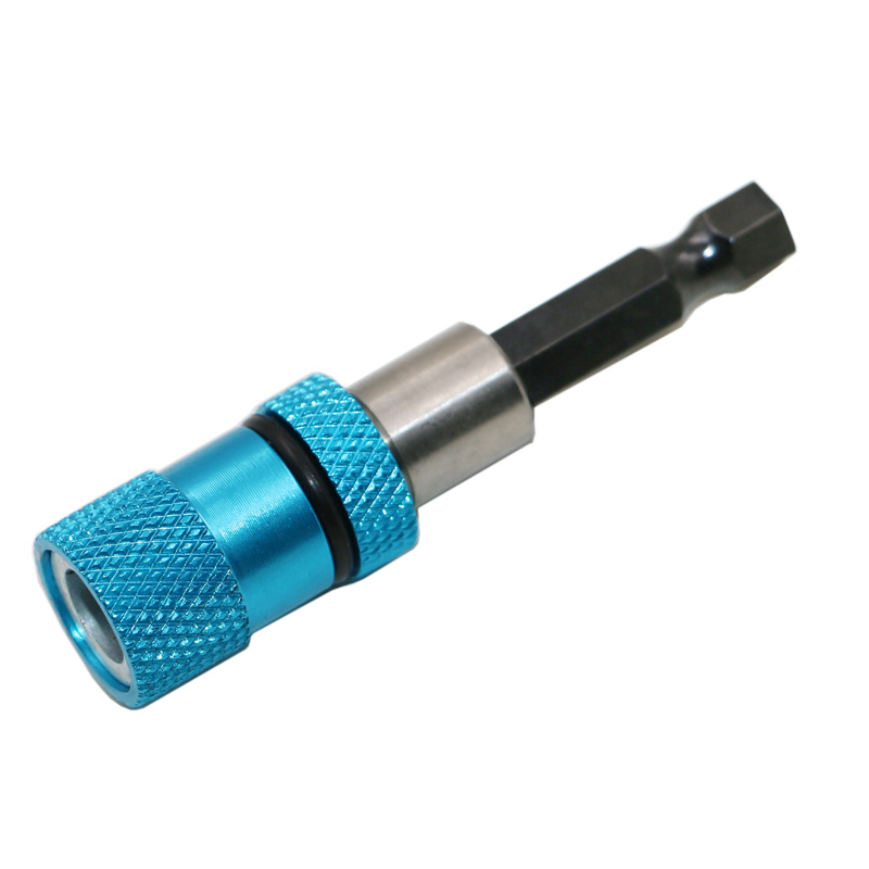 Màu xanh 1/4 Chuôi Lục Giác Máy Khoan Điện Từ Vít Giá Đỡ 60mm Dây Thép từ tính hạn chế điều chỉnh thanh nối dài
